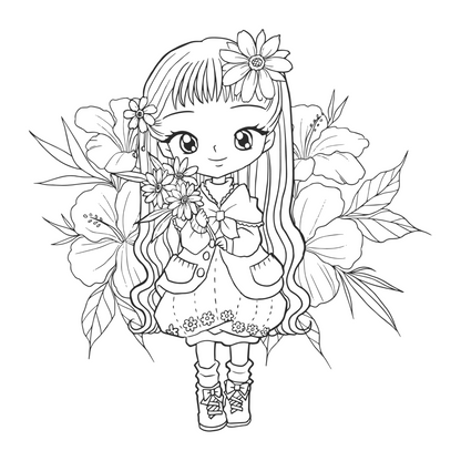 Cute Girl Coloring Pages