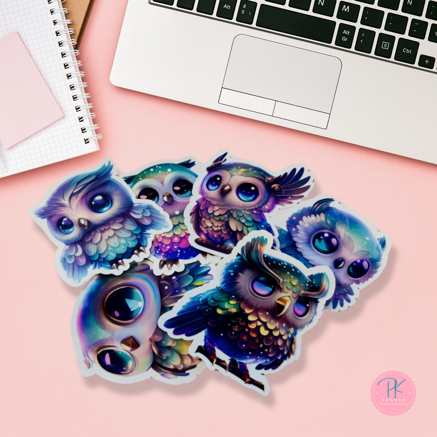 Unique Holographic Owl Stickers