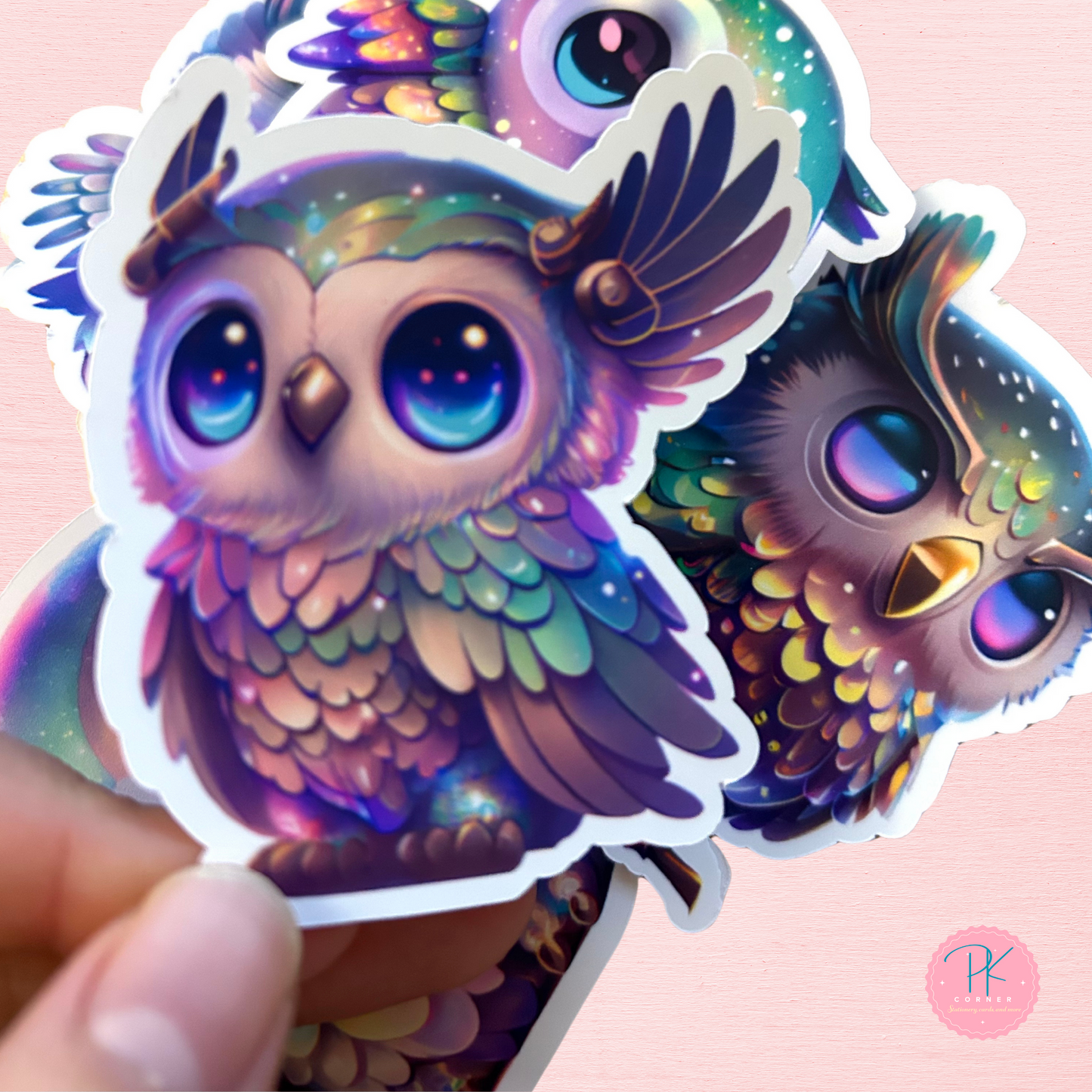 Unique Holographic Owl Stickers