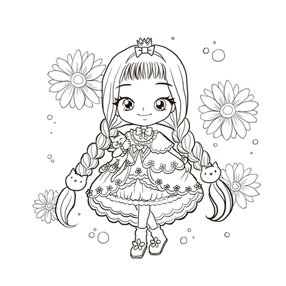 Cute Girl Coloring Pages