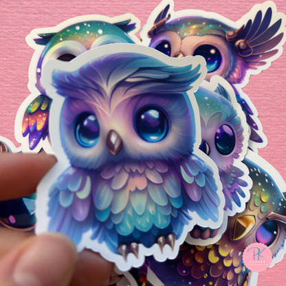 Unique Holographic Owl Stickers