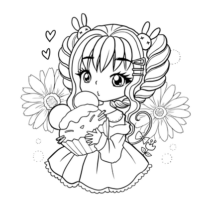 Cute Girl Coloring Pages