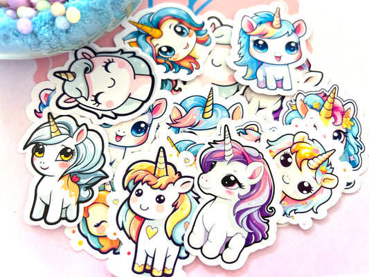 Cute Unicorn Sticker || Pack of 20