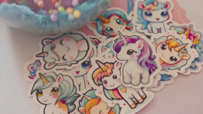 Cute Unicorn Sticker || Pack of 20